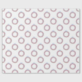 Papier Cadeau Aquarelle Noël Baubles colorés Wreath (Plat)