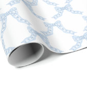 Papier Cadeau Aquarelle Noël Bleus Basses (Coin rond)