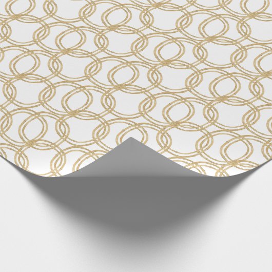 Papier Cadeau Aquarelle Noël Champagne Ovales (Coin)