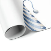 Papier Cadeau Aquarelle Noël Gnome Motif (Coin rond)