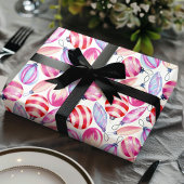 Papier Cadeau Aquarelle Noël Ornements Fête