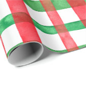 Papier Cadeau Aquarelle Noël plissé (Coin rond)