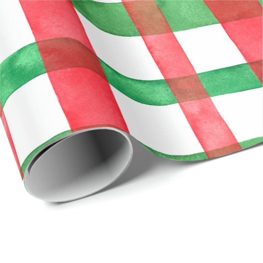 Papier Cadeau Aquarelle Noël plissé (Coin rond)