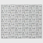 Papier Cadeau Aquarelle noire Inspiration (Plat)