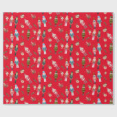 Papier Cadeau Aquarelle Noisettes de Noël Collage (Plat)