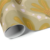 Papier Cadeau Aquarelle or (Coin rond)