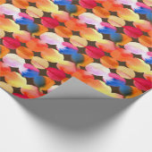 Papier Cadeau Aquarelle orange chaude art abstrait (Coin)