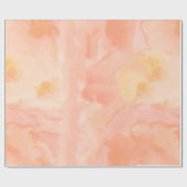 Papier Cadeau Aquarelle orange-clair de pêche (Plat)