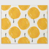 Papier Cadeau Aquarelle oranges fruit peinture à la main illustr (Plat)