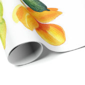 Papier Cadeau Aquarelle Orchidées Design 18 (Coin rond)