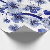 Papier Cadeau "Aquarelle orientale motif avec branche sakura. S (Coin)