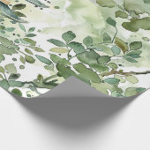 Papier Cadeau Aquarelle Pagode asiatique dans paysage verdoyant  (Coin)