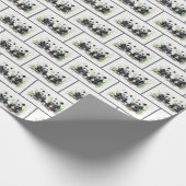 Papier Cadeau Aquarelle Panda Bears (Coin)