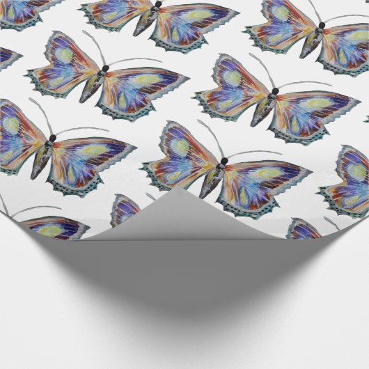 Papier Cadeau Aquarelle papillon (Coin)