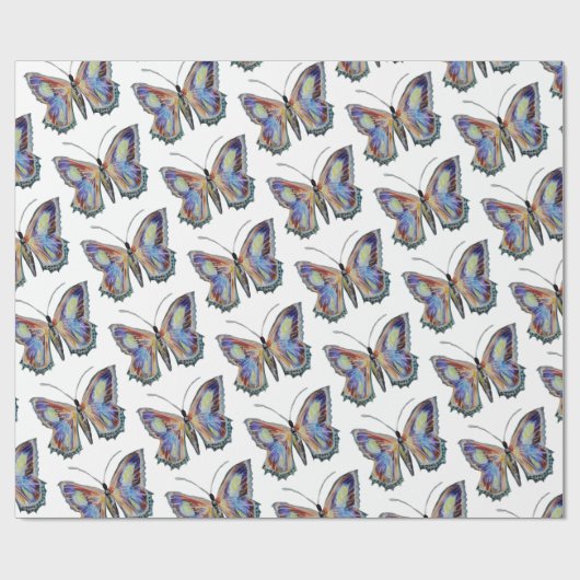 Papier Cadeau Aquarelle papillon (Plat)