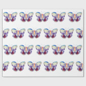 Papier Cadeau Aquarelle papillon (Plat)