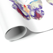 Papier Cadeau Aquarelle papillon (Coin rond)