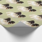 Papier Cadeau Aquarelle Papillon Chien Animal de compagnie migno (Coin)