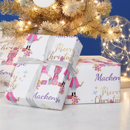 Papier Cadeau Aquarelle Pastel Nutcracker Noël (Vacances)