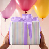 Papier Cadeau Aquarelle Pastel Rainbow Stripe