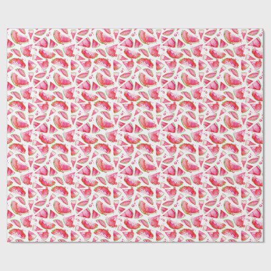 Papier Cadeau Aquarelle pastèque 1 (Plat)