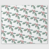 Papier Cadeau Aquarelle Peint Noël Vide Papier à envelopper (Plat)