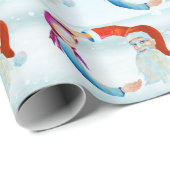 Papier Cadeau Aquarelle peinte à la main (Coin rond)