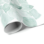 Papier Cadeau Aquarelle Peinte à la main Succulent Echeveria Ver (Coin rond)