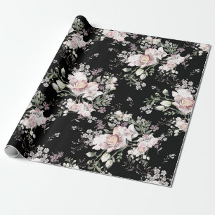 Papier Cadeau Aquarelle peinte main sans couture motif avec beau