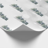 Papier Cadeau Aquarelle Pine Arbre, Forêt (Coin)