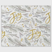 Papier Cadeau Aquarelle Pine Twig (Plat)