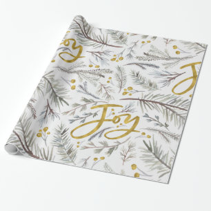 Papier Cadeau Aquarelle Pine Twig