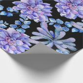 Papier Cadeau Aquarelle Plantes succulents (Coin)