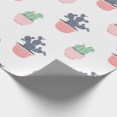 Papier Cadeau Aquarelle Plantes succulents (Coin)