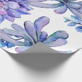 Papier Cadeau Aquarelle Plantes succulents (Coin)