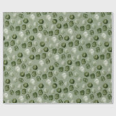 Papier Cadeau Aquarelle Points verts Noël moderne (Plat)