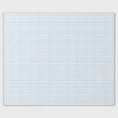 Papier Cadeau Aquarelle Preppy En vichy bleu (Plat)