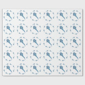 Papier Cadeau Aquarelle requin (Plat)