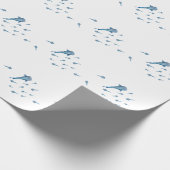 Papier Cadeau Aquarelle requin (Coin)