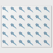 Papier Cadeau Aquarelle requin classique (Plat)