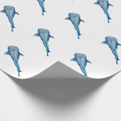 Papier Cadeau Aquarelle requin classique (Coin)