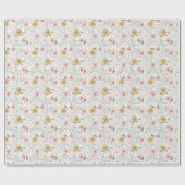Papier Cadeau Aquarelle Ressort floral (Plat)