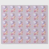 Papier Cadeau Aquarelle romantique Valentine Love Foxes sur viol (Plat)