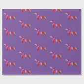 Papier Cadeau Aquarelle rose (Plat)