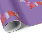 Papier Cadeau Aquarelle rose (Coin rond)