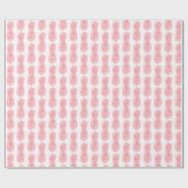 Papier Cadeau Aquarelle rose Ananas tropical (Plat)