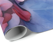 Papier Cadeau Aquarelle rose et violet Hydrangea Découpage (Coin rond)