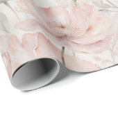 Papier Cadeau Aquarelle rose pâle (Coin rond)