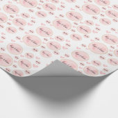 Papier Cadeau Aquarelle rose pâle Coeur (Coin)