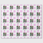 Papier Cadeau Aquarelle rose violet père fils papa ajouter l'ima (Plat)